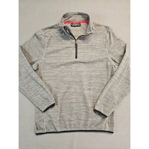 Avalanche Outdoor Supply Co Mens Large Heather Grey Quarter Zip Pullover Sweater